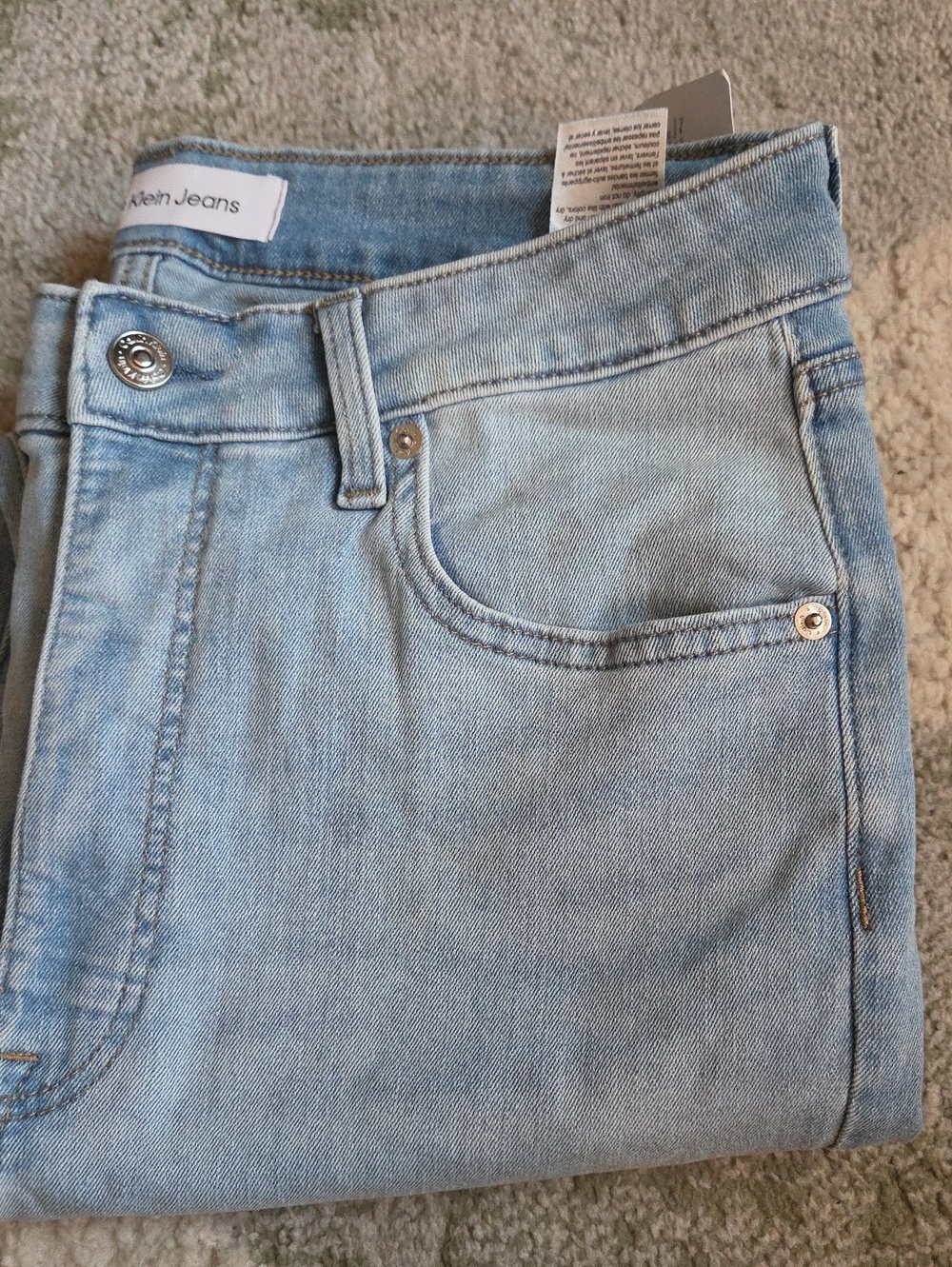 Calvin Klein Light Blue Straight Leg Jeans